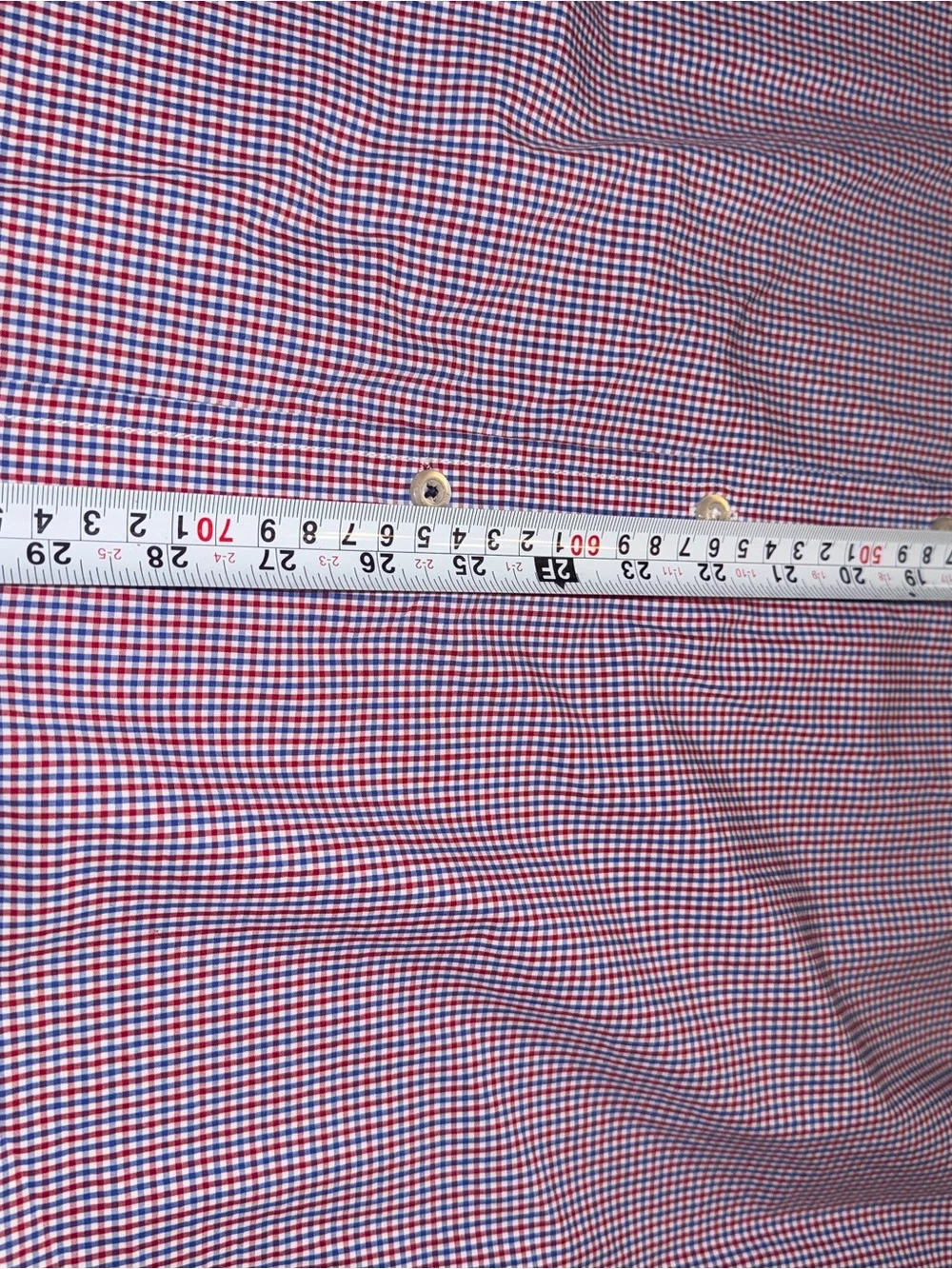 Banana Republic Men's Red and Blue Check Button-Down Shirt